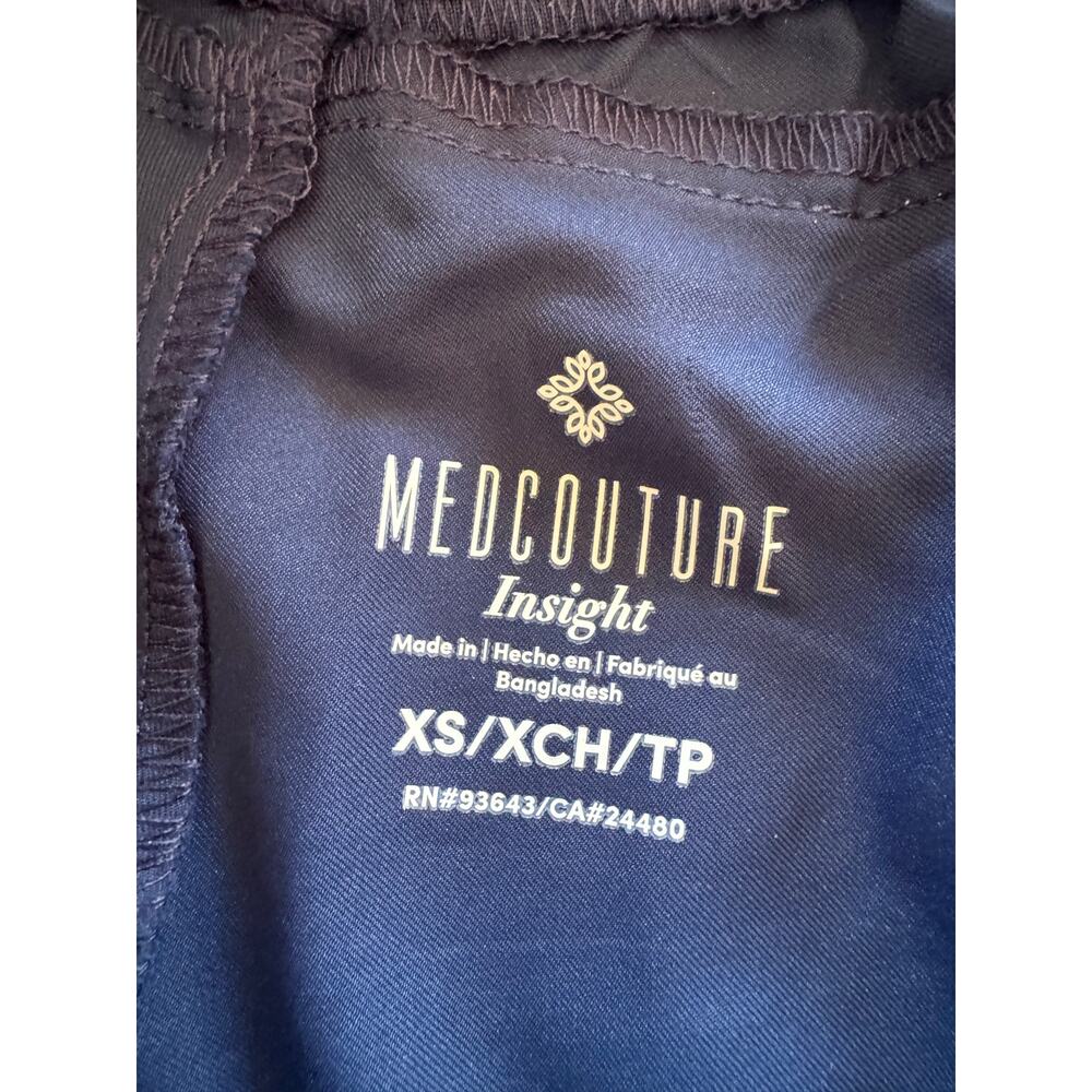 NWT MedCouture Insight Navy Scrub Pants XS Cargo Drawstring MC2702 - Picture 6 of 11